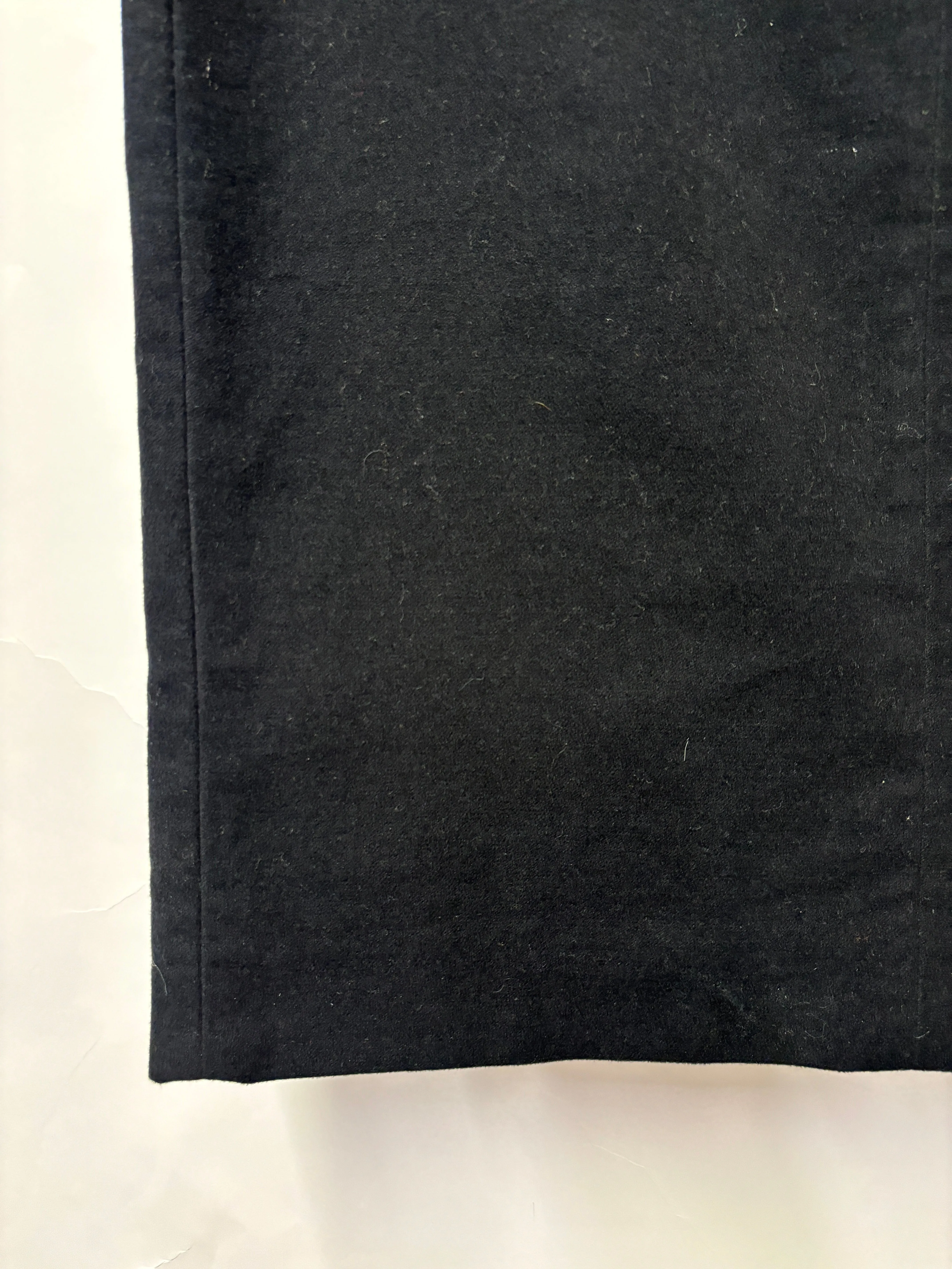 Alexander McQueen Black Velvet Pencil Skirt 12/44