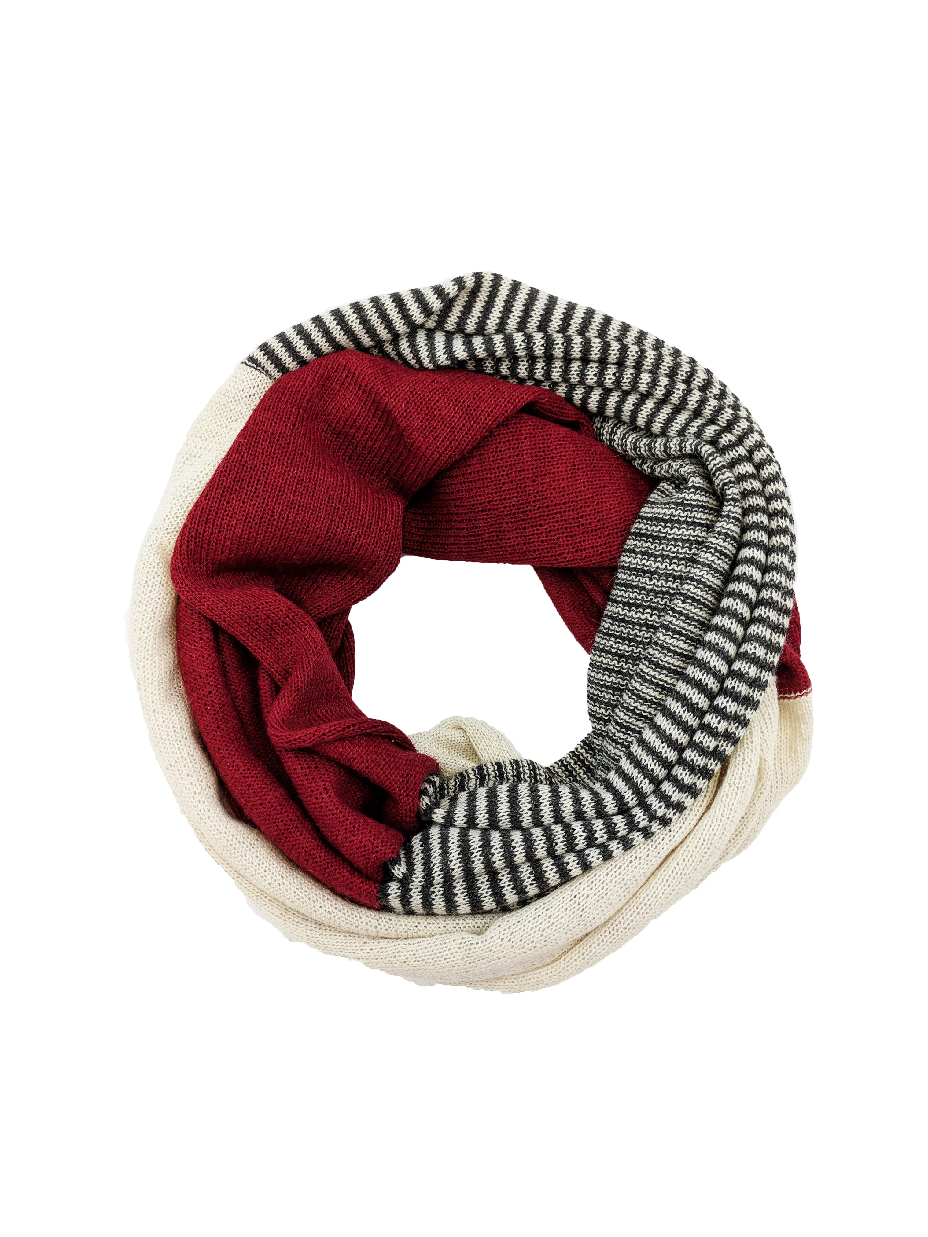 Alpaca Infinity Scarf "Combo Red"