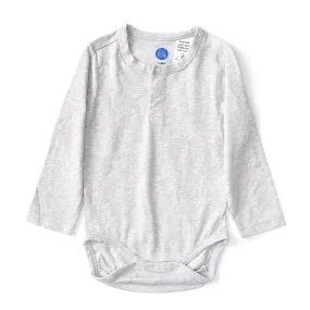 Bamboo & Organic Cotton Baby Bodysuit - Light Grey Marle