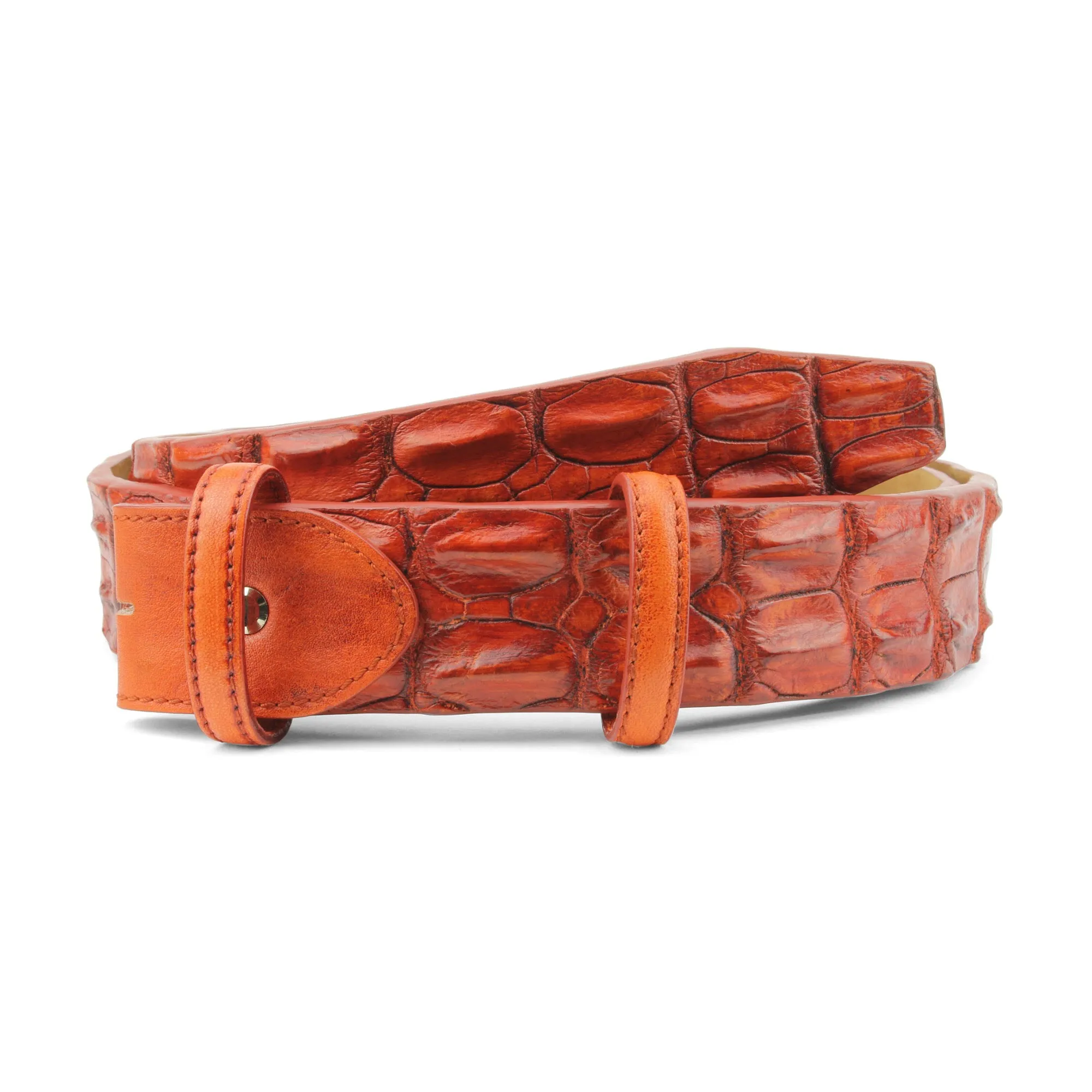 Genuine Hand Painted Porosus Crocodile Belt Strap
