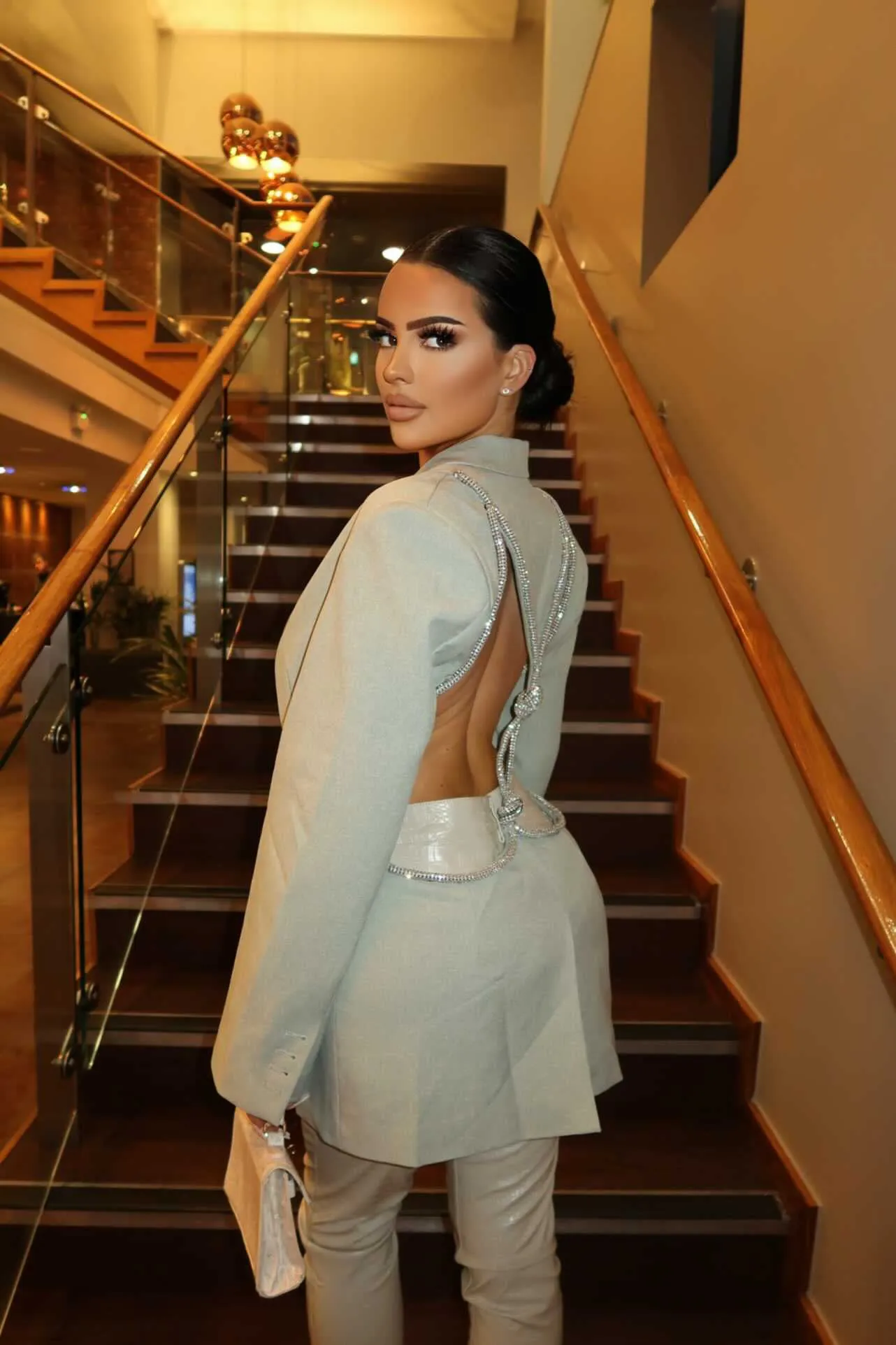 Heidi Backless Diamante Blazer Pre-Order