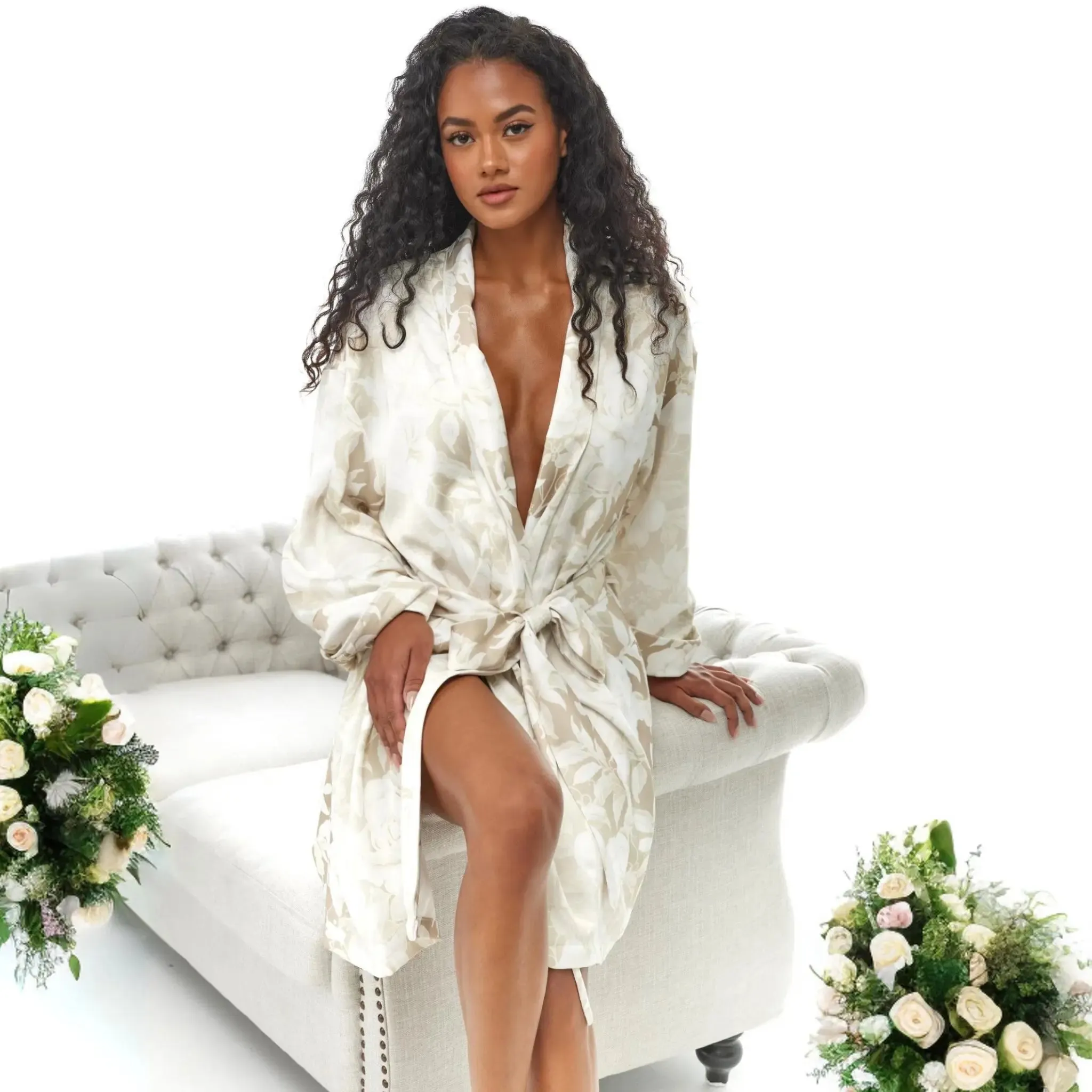 Ivory Romance robe wedding dressing gowns