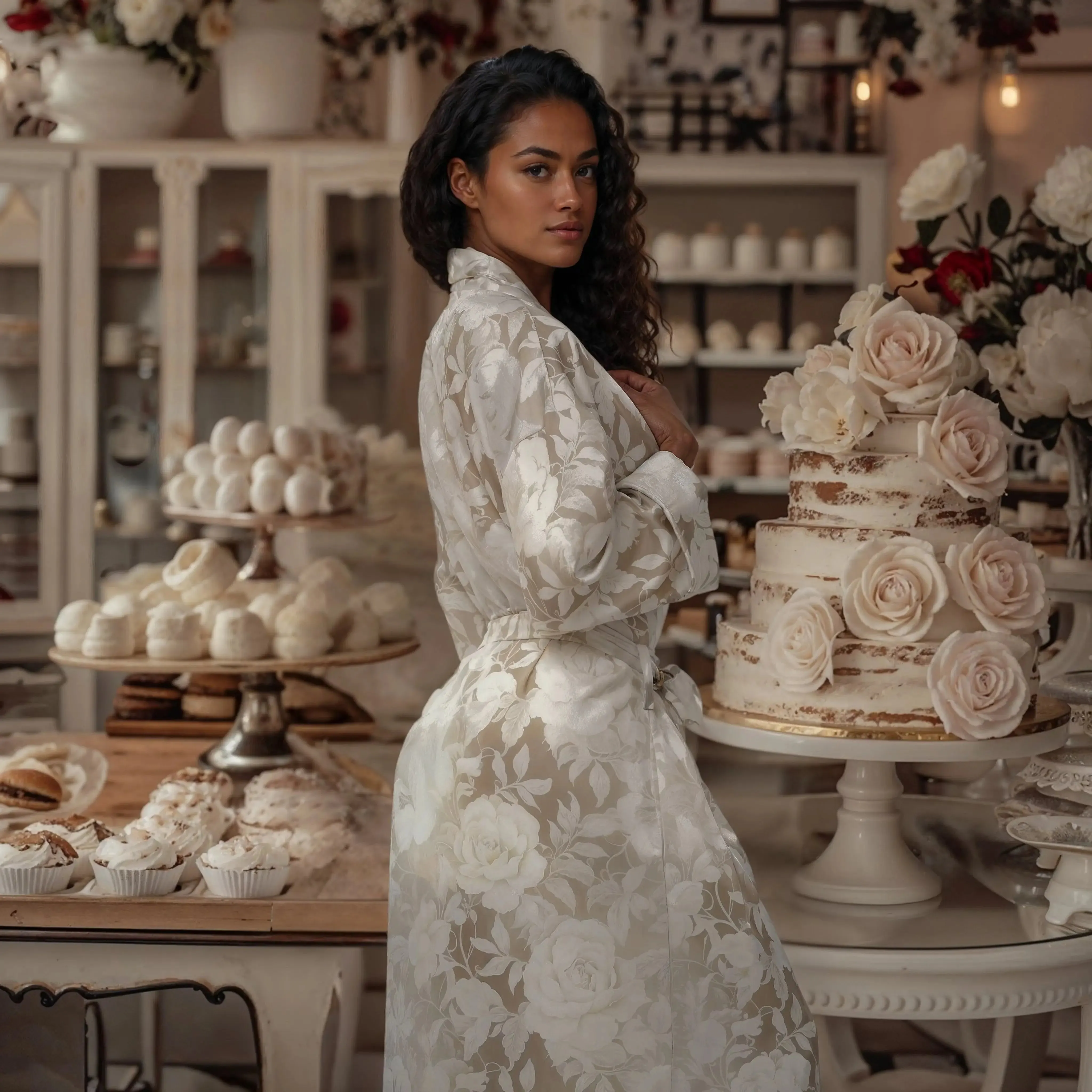 Ivory Romance robe wedding dressing gowns