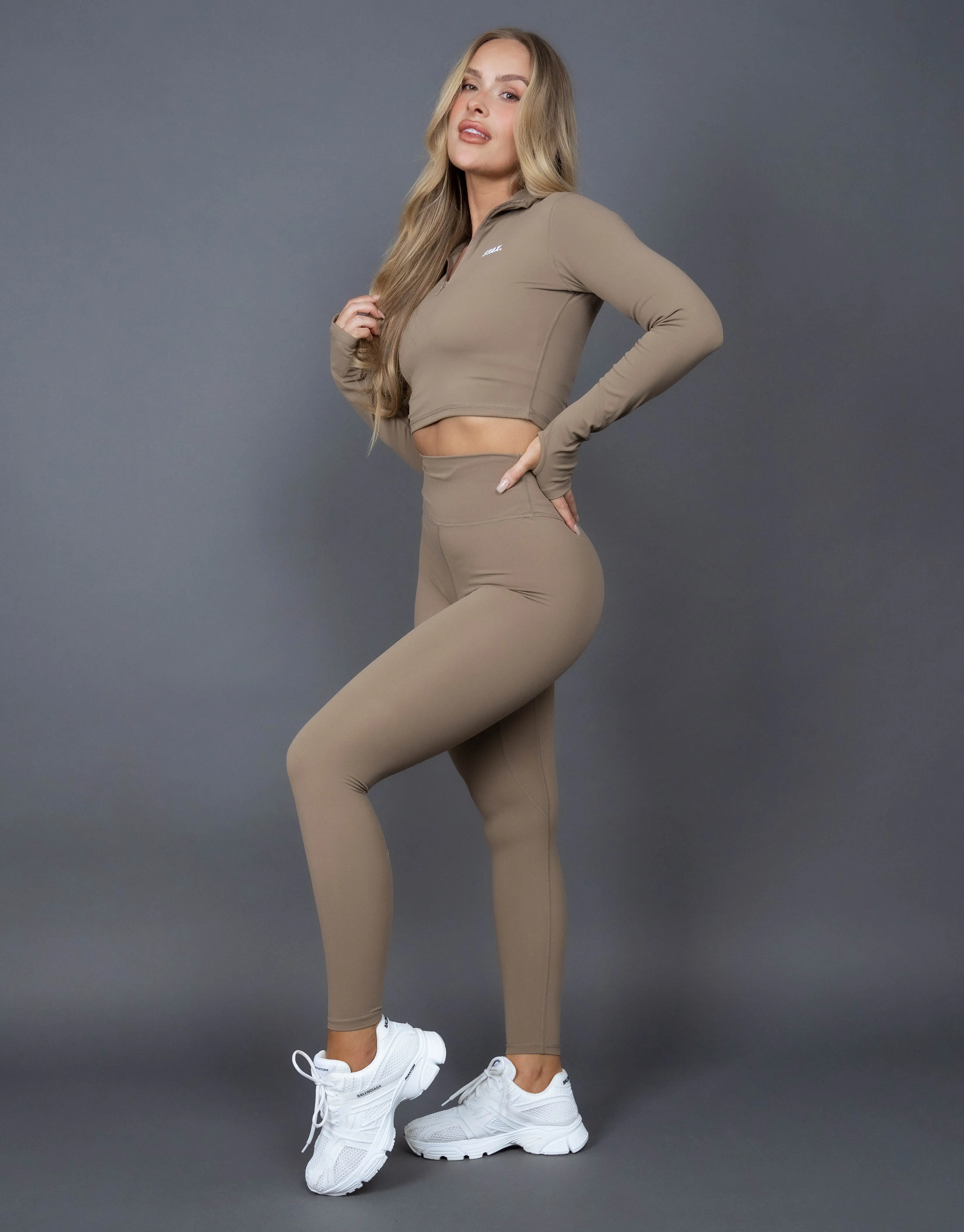 Long Sleeve Zip Crop NANDEX ™ Rocky - Brown
