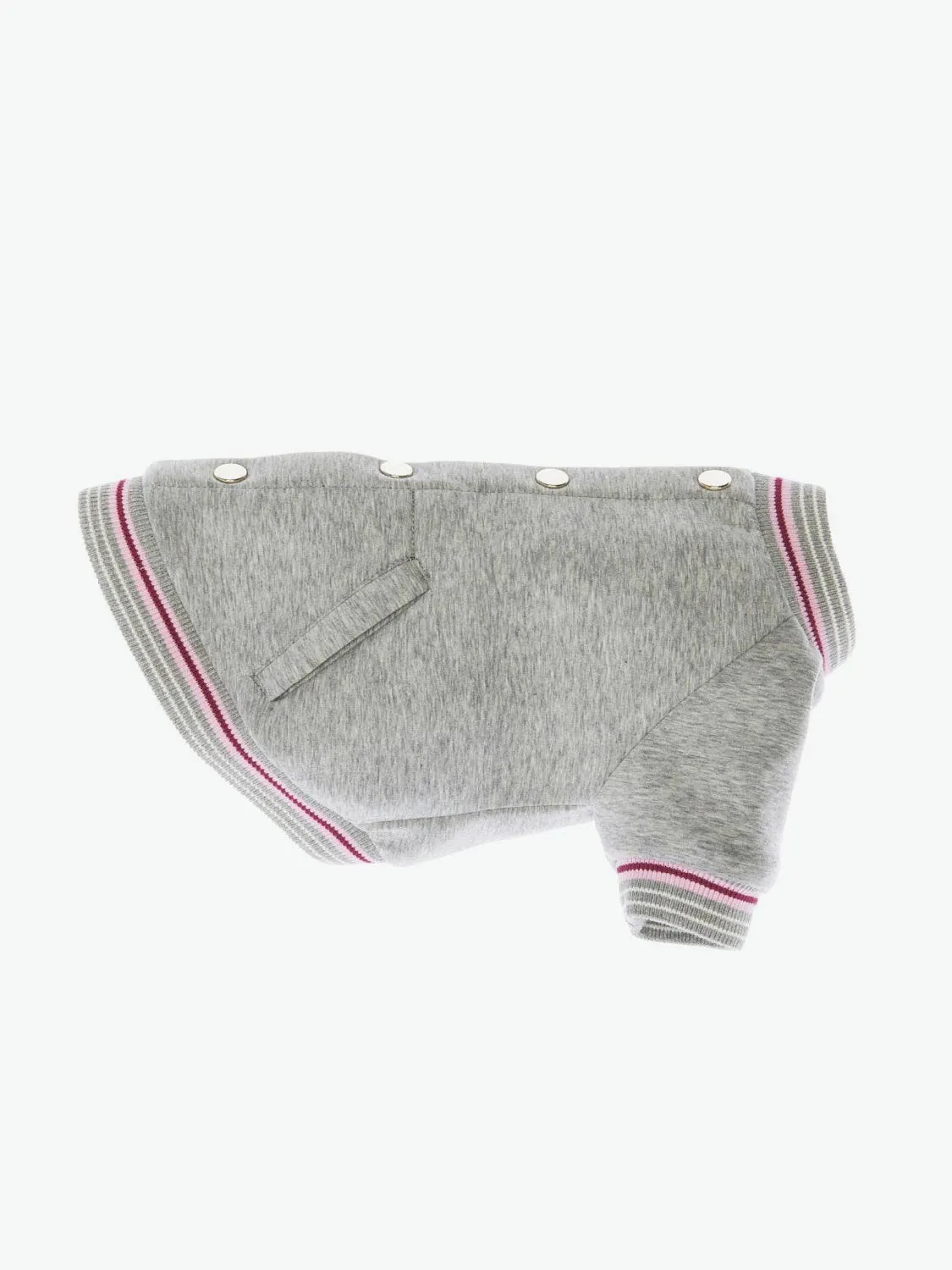 Poldo Dog Couture Baseball Bomber Jacket Grey