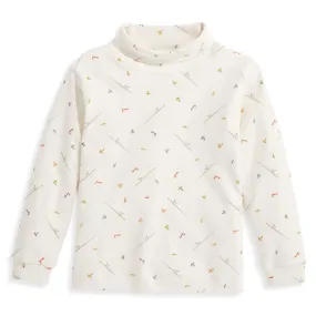 Printed Pima Turtleneck -- Fishing Lures