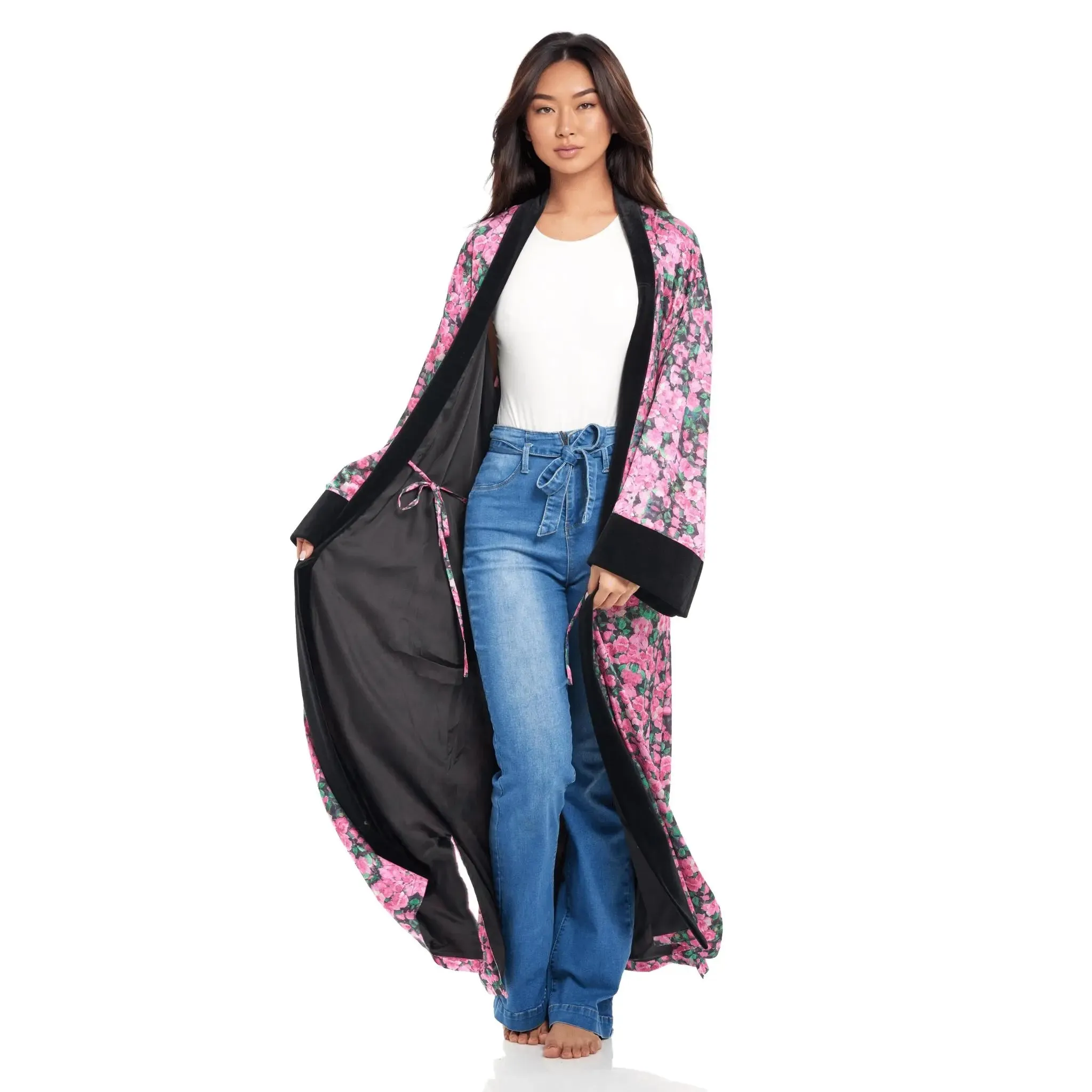 Rosette Noir Elegant Robe