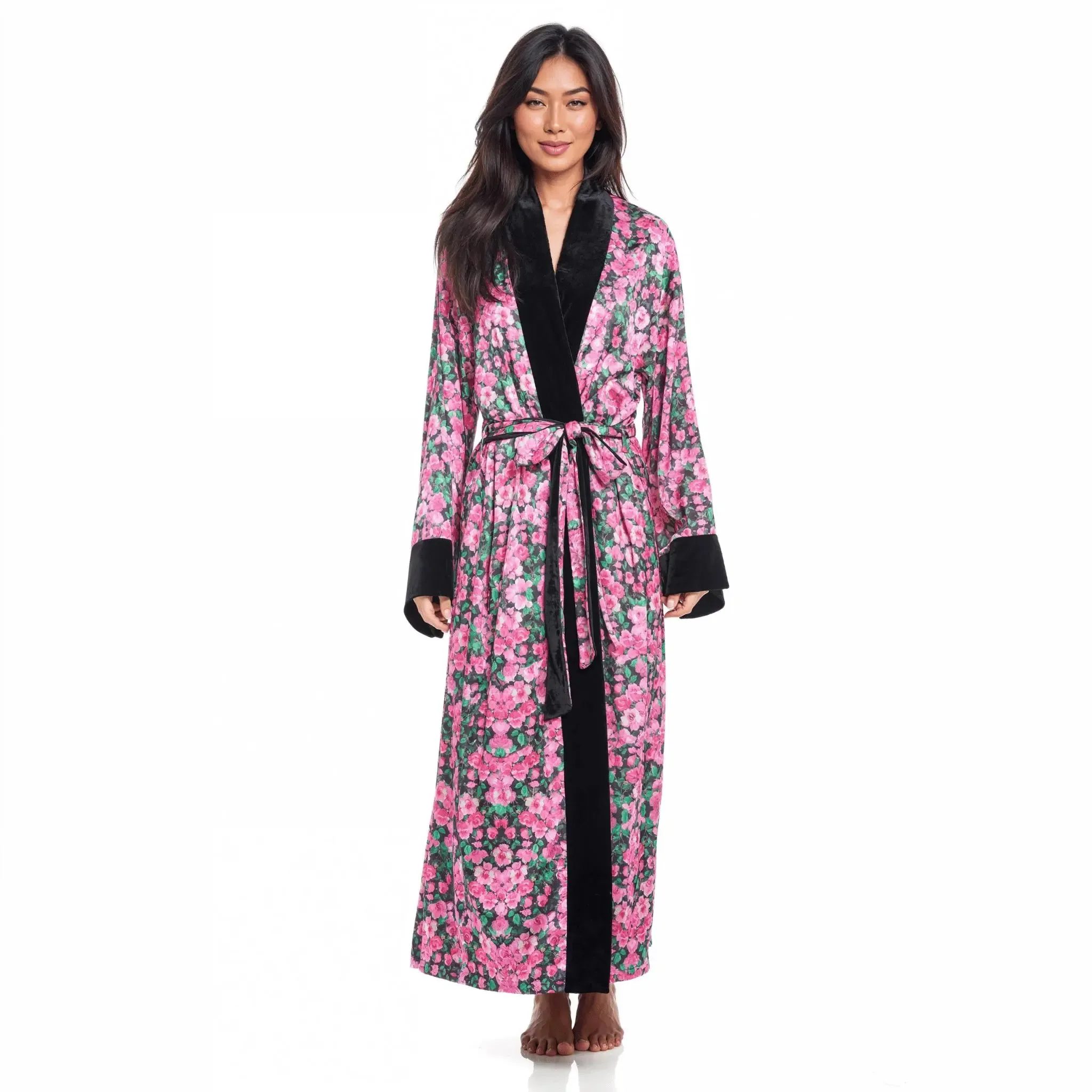 Rosette Noir Elegant Robe
