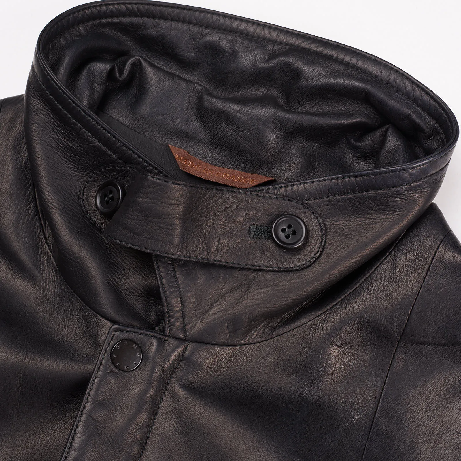 SERAPHIN Black Lamb Leather Fully Lined Bomber Jacket FR 50 US M