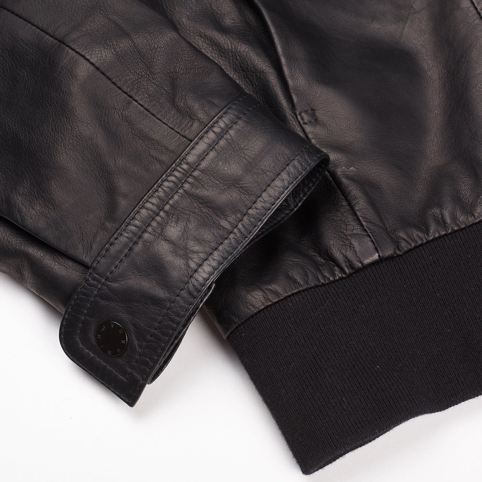 SERAPHIN Black Lamb Leather Fully Lined Bomber Jacket FR 50 US M