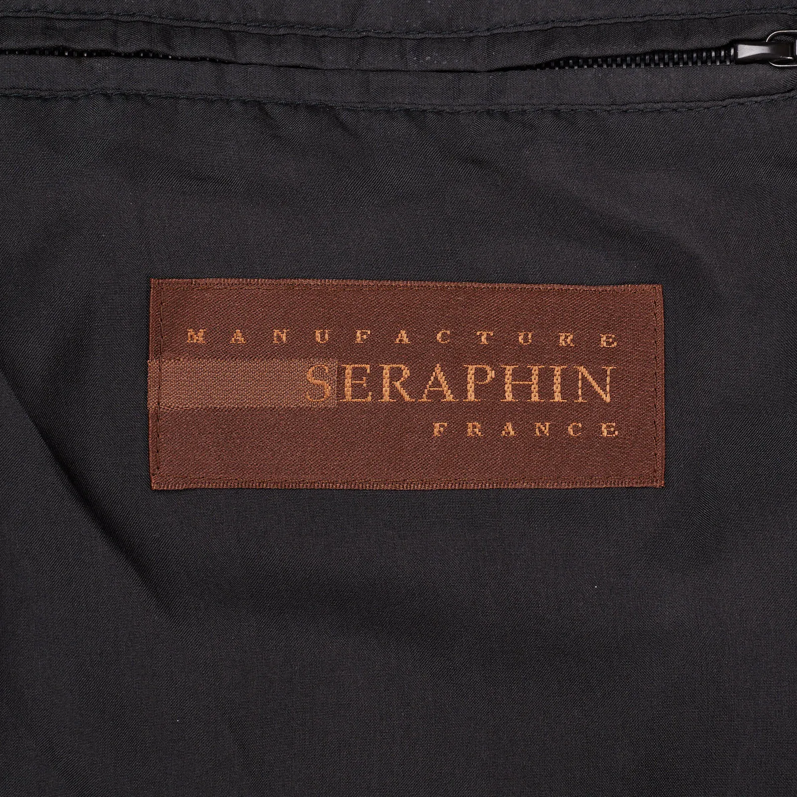 SERAPHIN Black Lamb Leather Fully Lined Bomber Jacket FR 50 US M