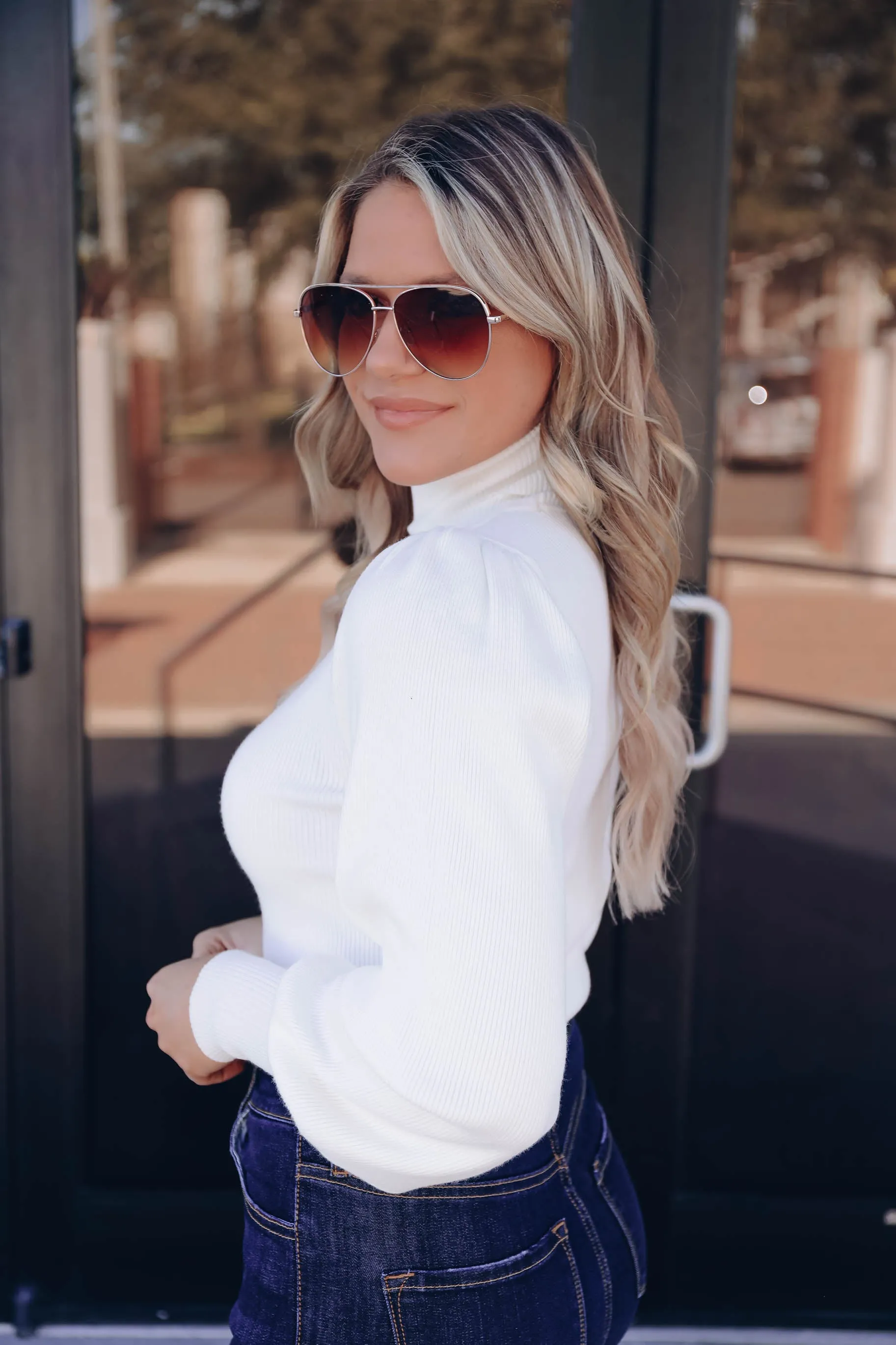 Spartan Turtleneck Sweater - White