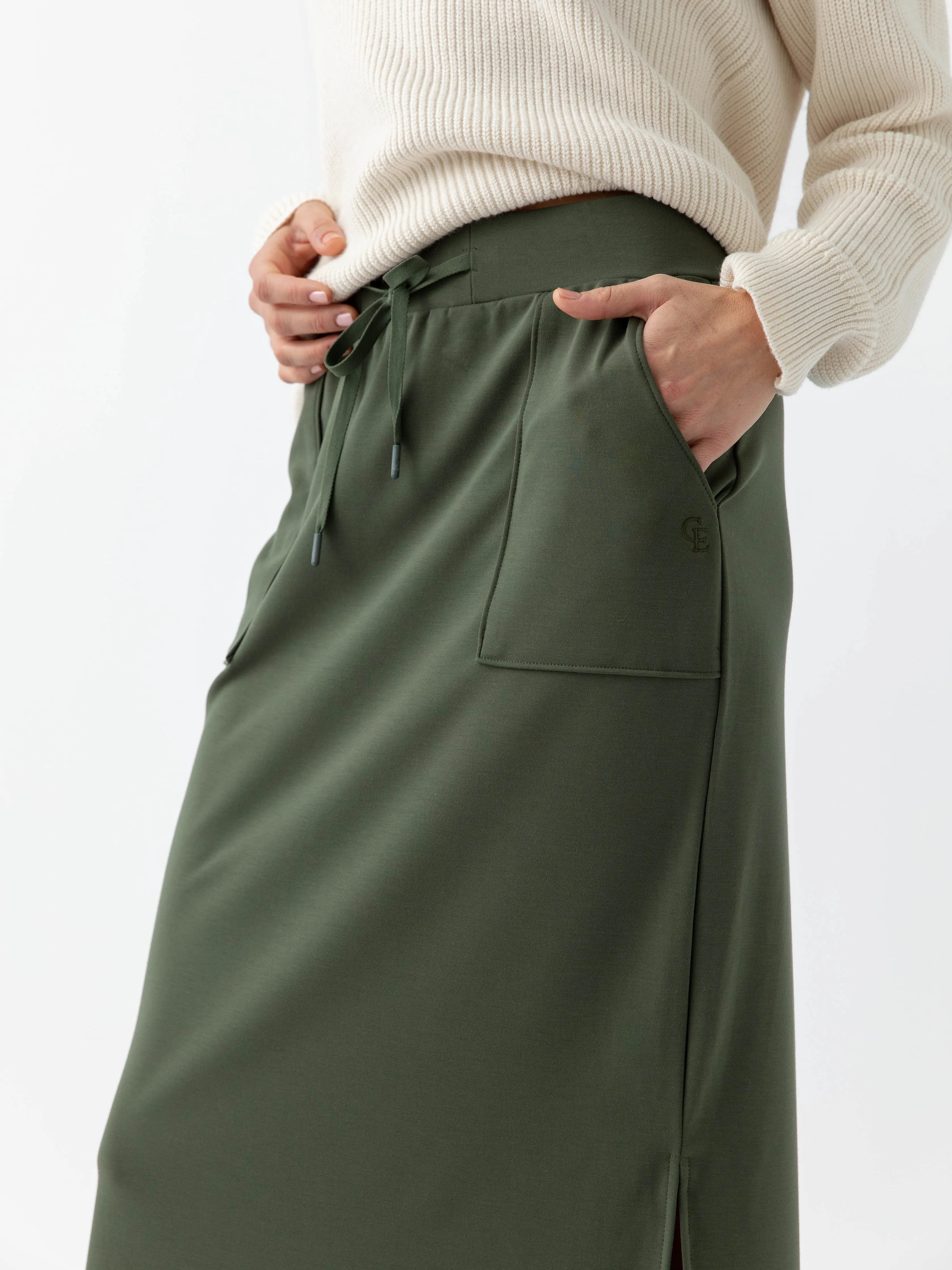 Women's Ultra-Soft Bamboo Midi Skirt