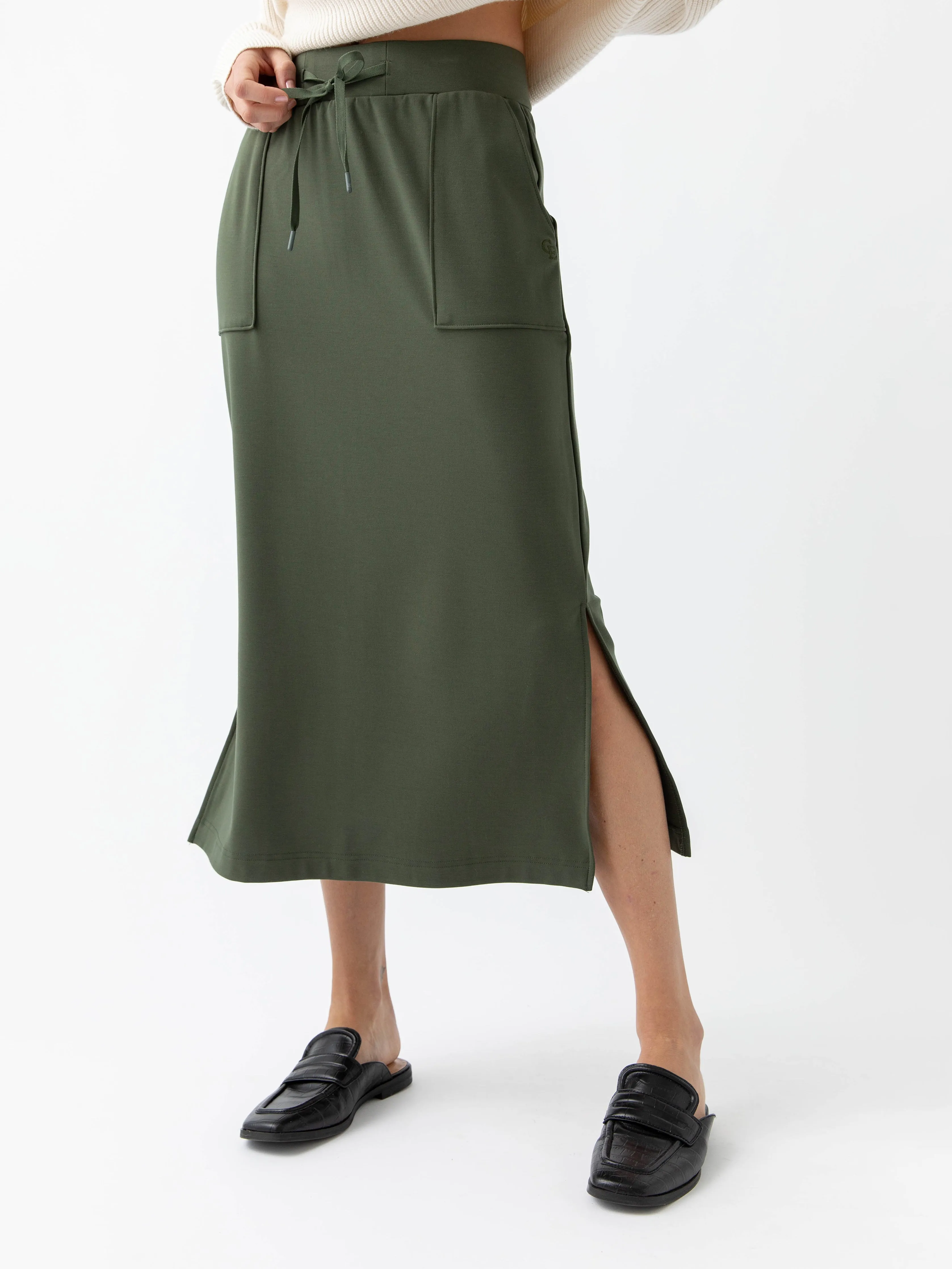 Women's Ultra-Soft Bamboo Midi Skirt