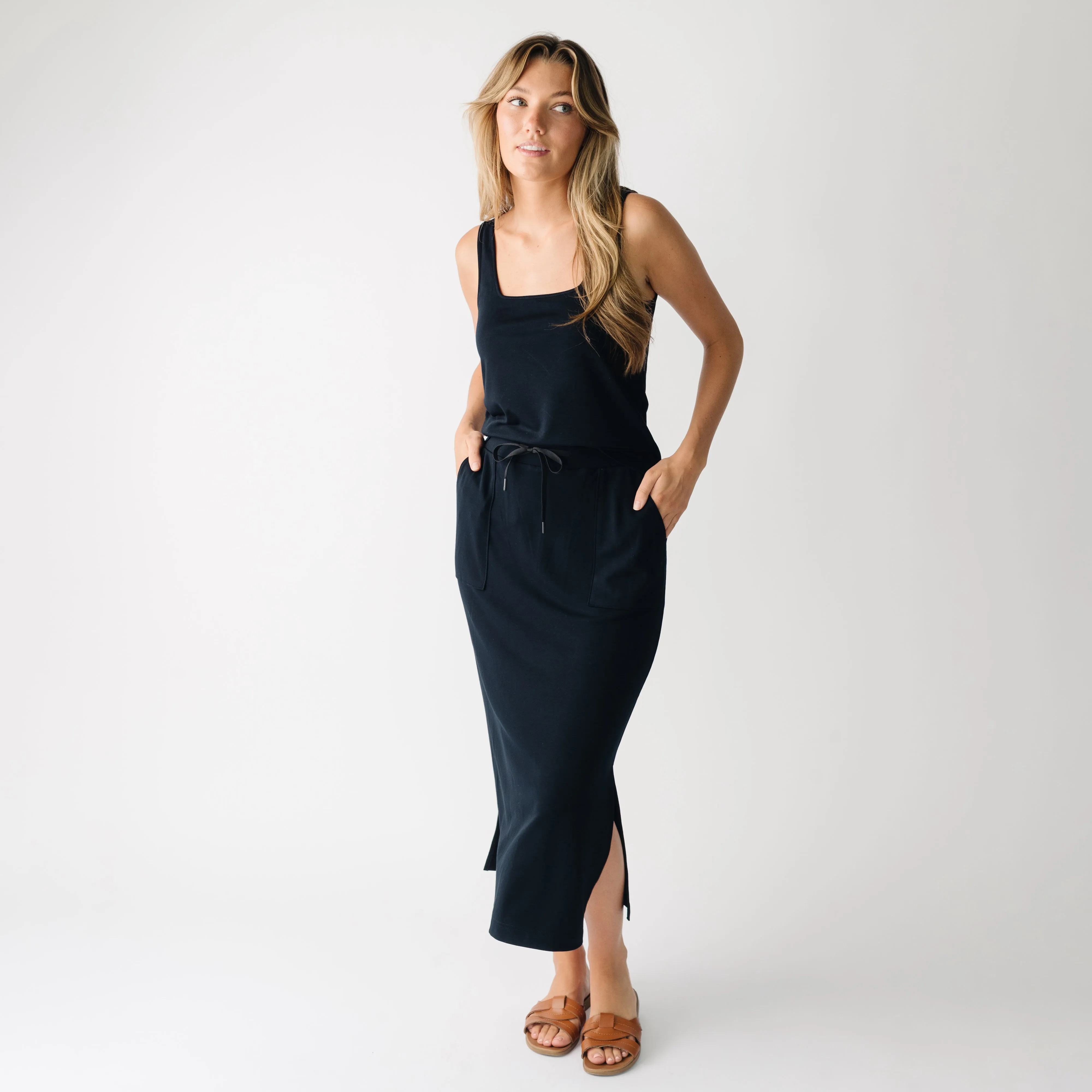 Women's Ultra-Soft Bamboo Midi Skirt