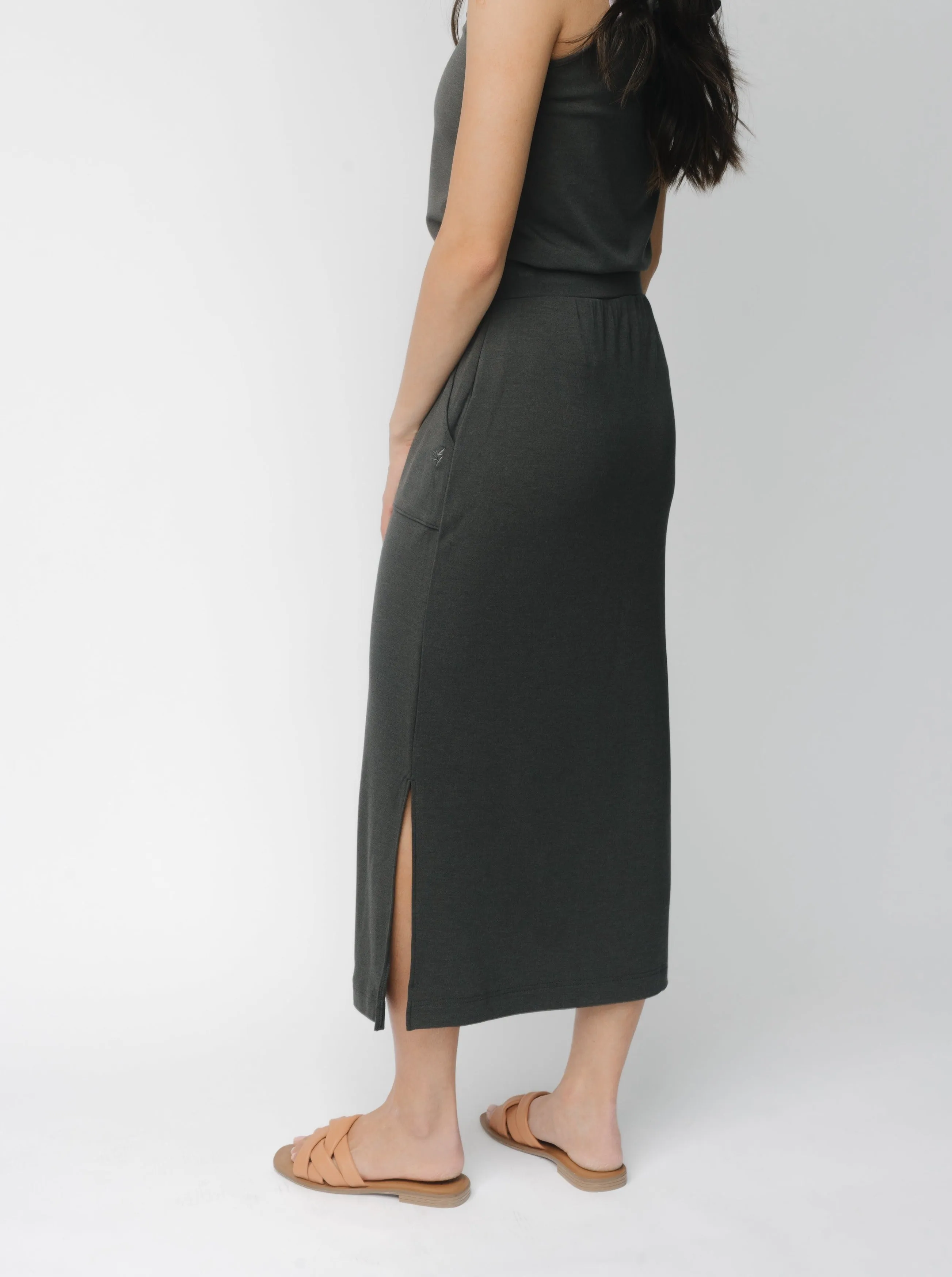 Women's Ultra-Soft Bamboo Midi Skirt